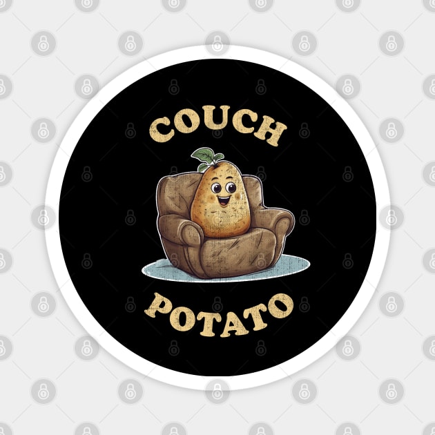 Couch Potato Vintage Magnet by NineBlack